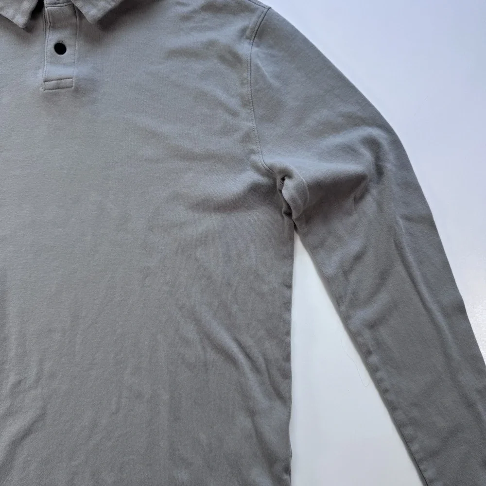 BANANA REPUBLIC Long Sleeve Polo Shirt Mens Small Green